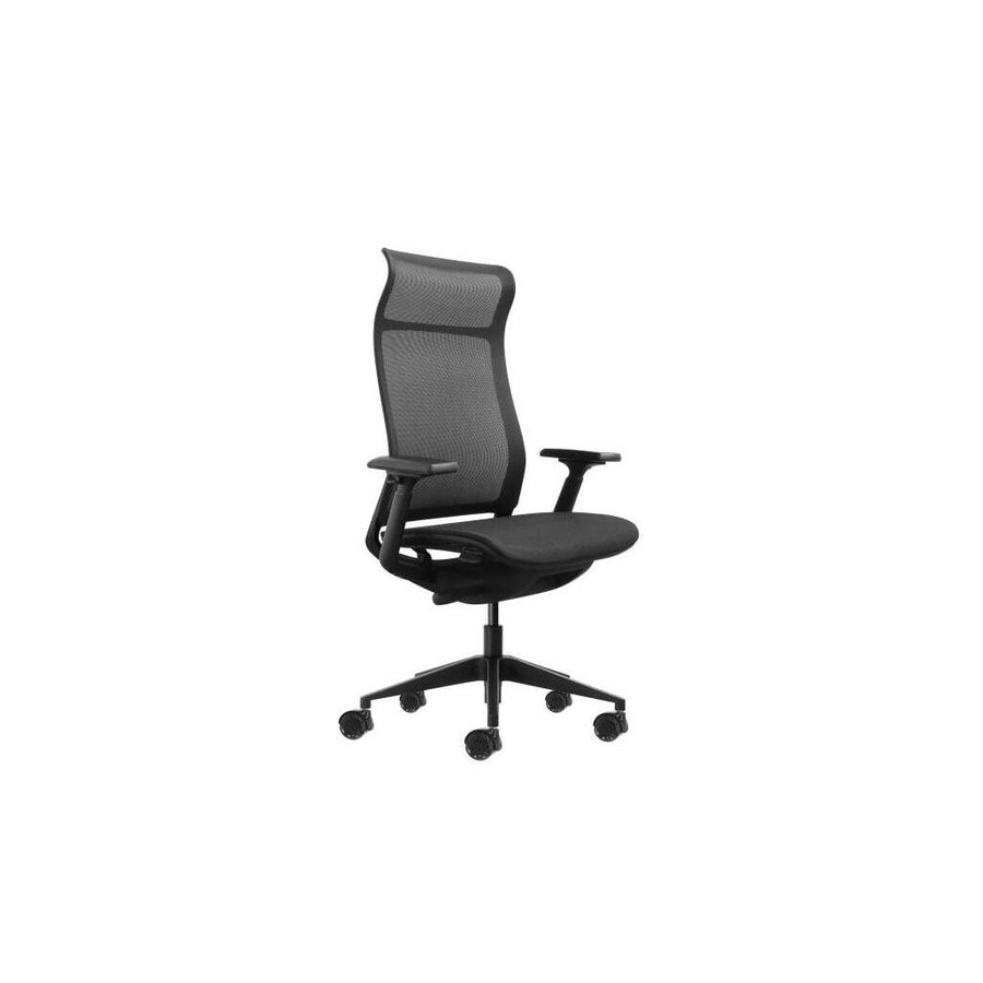 Oqonos cherg 028 silla de oficina ergonomica con respaldo y asiento de malla elastica, mecanismo autobalanceado,