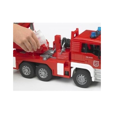 Bruder man fire engine with selwing ladder vehículo de juguete