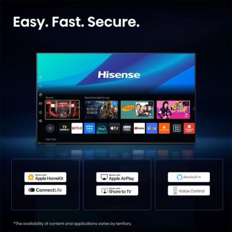 Televisor 43'' qled uhd 4k quantum dot 43e7s smart tv hisense 43'/ uhd 4k/ 60hz/ 3xhdmi/ 2x usb2.0/ wifi/ bt5.4