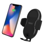 Techly 108781 automatic car smartphone holder with wireless induction qi charger 10w