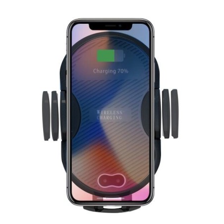 Techly 108781 automatic car smartphone holder with wireless induction qi charger 10w