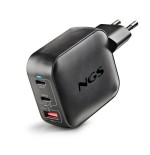 Cargador de pared gan ngs bud100wtiny 100w 2xusb tipo-c 1xusb 100w
