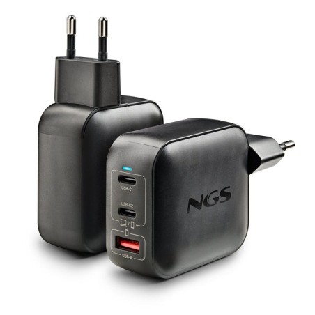 Cargador de pared gan ngs bud100wtiny 100w 2xusb tipo-c 1xusb 100w