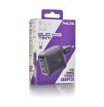 Cargador de pared gan ngs bud100wtiny 100w 2xusb tipo-c 1xusb 100w