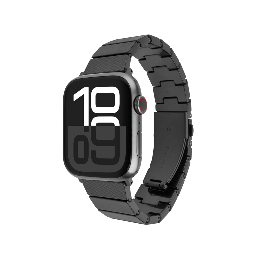 Fixed resin strap pro for apple watch 38 40 41, carbon black