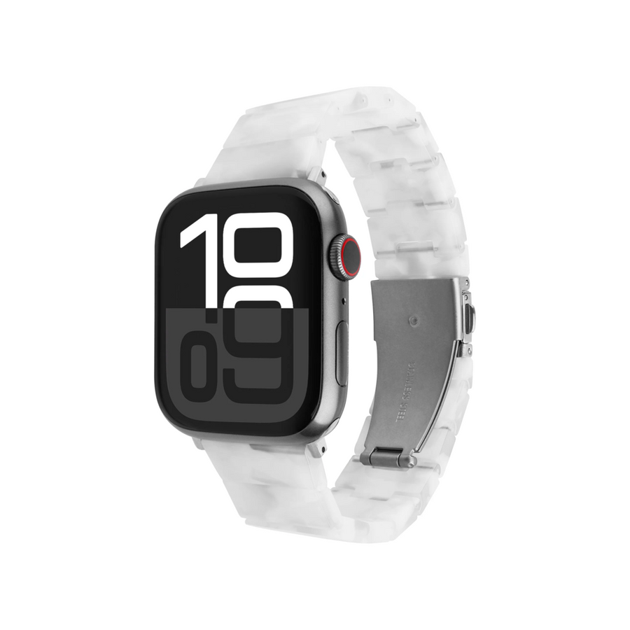 Fixed resin strap pro for apple watch 38 40 41, cloud white
