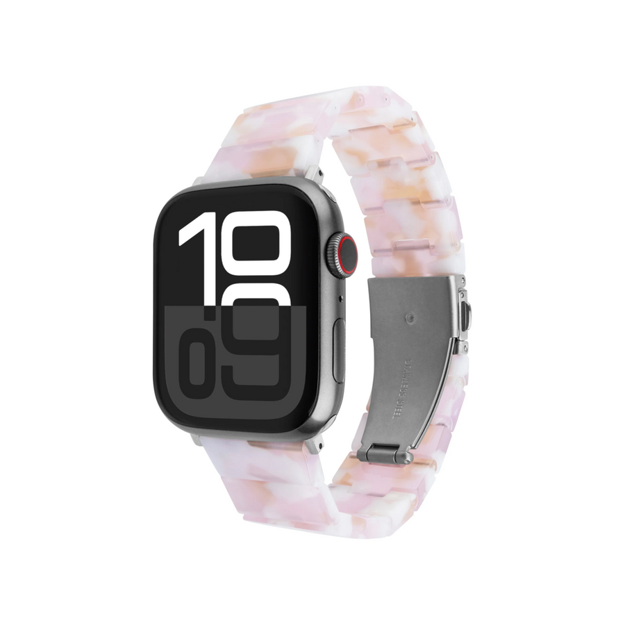 Fixed resin strap pro for apple watch 38 40 41, candy pink