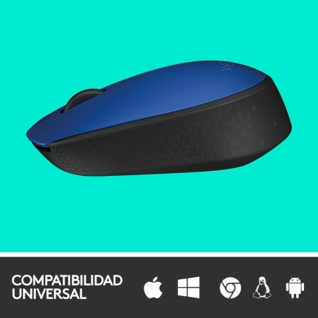 Logitech m171 ratón inalambrico azul 910-004640