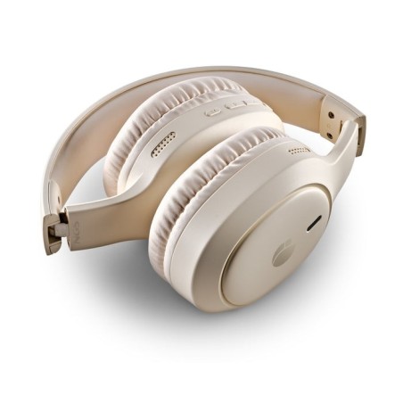 Auricular ngs bluetooth headphone artica tempest plegable beige