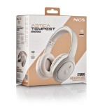 Auricular ngs bluetooth headphone artica tempest plegable beige