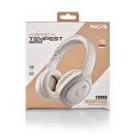 Auricular ngs bluetooth headphone artica tempest plegable beige