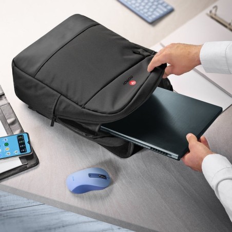 Bolsa mochila portatil 15.6 ngs sacks venture black acolchado impermeable