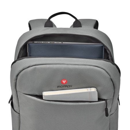 Bolsa mochila portatil 15.6 ngs sacks venture gris acolchado impermeable