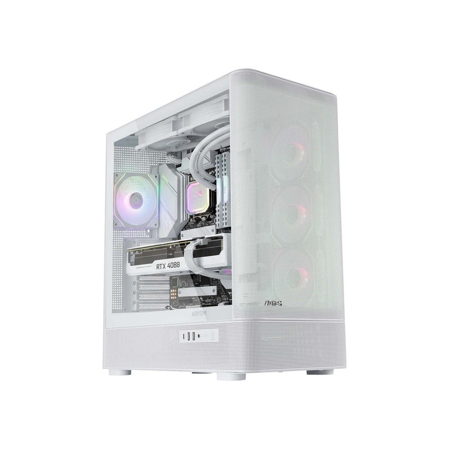 Caja atx abysm danube sava h500 ii air white 2x3.5" 3x2.5" 2xusb3.0 1xusb-c gpu 400mm