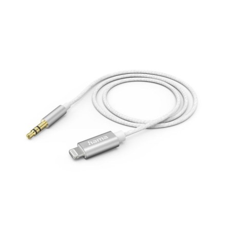 Hama cable auxiliar - jack 3.5mm macho - ligthning - longitud 1m - blanco
