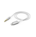 Hama cable auxiliar - jack 3.5mm macho - ligthning - longitud 1m - blanco