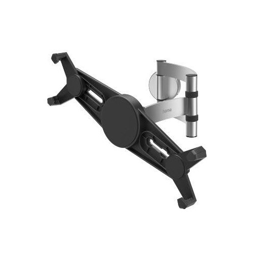 Hama soporte de pared para tablets de 7 a 11" - capacidad 1kg - funcion rotativa - aluminio - negro y plata