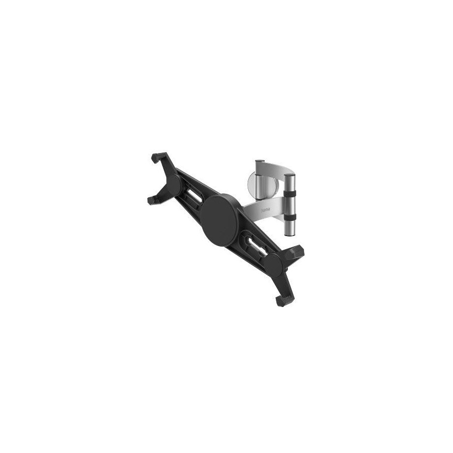 Hama soporte de pared para tablets de 7 a 11" - capacidad 1kg - funcion rotativa - aluminio - negro y plata