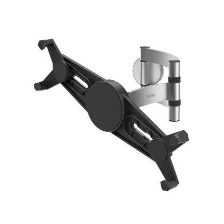 Hama soporte de pared para tablets de 7 a 11" - capacidad 1kg - funcion rotativa - aluminio - negro y plata
