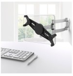 Hama soporte de pared para tablets de 7 a 11" - capacidad 1kg - funcion rotativa - aluminio - negro y plata