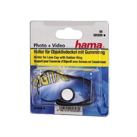 Hama sujeccion para tapa de objetivo - goma - plastico - banda elastica - negro
