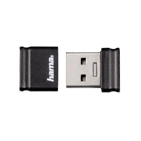 Hama smartly memoria pendrive usb 2.0 con tapa - 32gb de capacidad - 10mb/s de transferencia - 21x15x6.5mm - negro