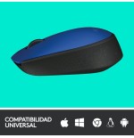 Logitech m171 ratón inalambrico azul 910-004640