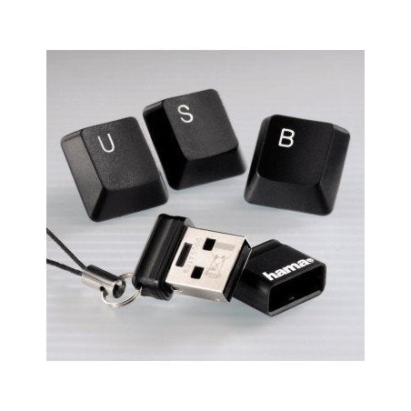 Hama smartly memoria pendrive usb 2.0 con tapa - 32gb de capacidad - 10mb/s de transferencia - 21x15x6.5mm - negro