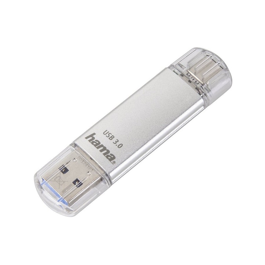 Hama laeta memoria pendrive usb 3.0 con tapa - 128gb de capacidad - 40mb/s de transferencia - funcion otg - usb-c -