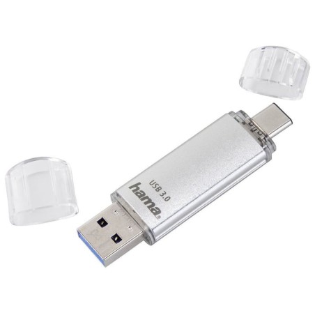 Hama laeta memoria pendrive usb 3.0 con tapa - 128gb de capacidad - 40mb/s de transferencia - funcion otg - usb-c -