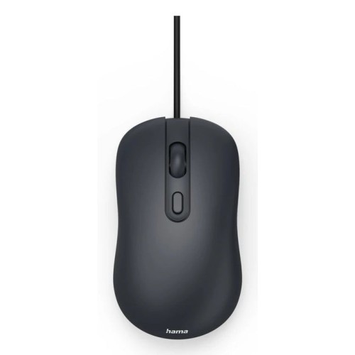 Hama cm-200 raton optico 2000dpi - cable 180cm - 4 botones - silencioso - uso ambidiestro - 5.8x3.5x10.3cm - negro