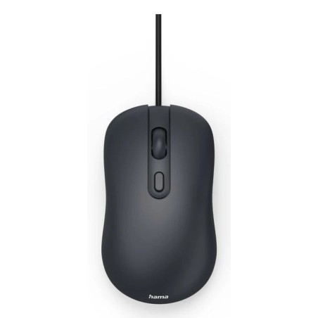 Hama cm-200 raton optico 2000dpi - cable 180cm - 4 botones - silencioso - uso ambidiestro - 5.8x3.5x10.3cm - negro