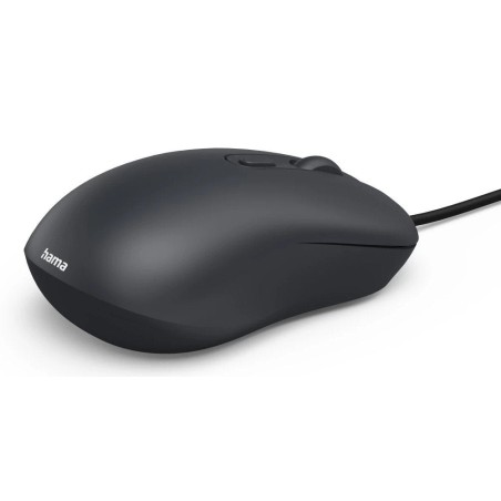 Hama cm-200 raton optico 2000dpi - cable 180cm - 4 botones - silencioso - uso ambidiestro - 5.8x3.5x10.3cm - negro