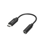 Hama essential cable adaptador de audio - usb-c macho - jack hembra de 3.5mm - estereo - negro