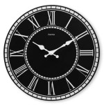 Hama rab reloj de pared analogico - cuarzo - silencioso - mdf - funciona con 1 pila aa - 30x2cm - negro