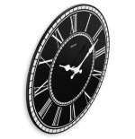 Hama rab reloj de pared analogico - cuarzo - silencioso - mdf - funciona con 1 pila aa - 30x2cm - negro