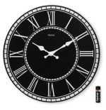 Hama rab reloj de pared analogico - cuarzo - silencioso - mdf - funciona con 1 pila aa - 30x2cm - negro