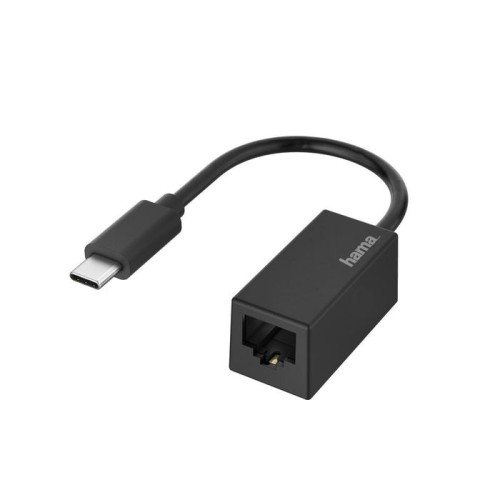 Hama adaptador de red - usb-c macho - ethernet rj45 hembra - negro