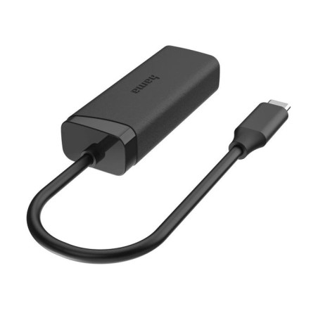 Hama essential adaptador de red - usb-c macho - ethernet rj45 hembra - velocidad hasta 2.5gbit/s - negro