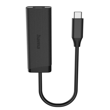 Hama essential adaptador de red - usb-c macho - ethernet rj45 hembra - velocidad hasta 2.5gbit/s - negro