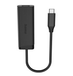 Hama essential adaptador de red - usb-c macho - ethernet rj45 hembra - velocidad hasta 2.5gbit/s - negro