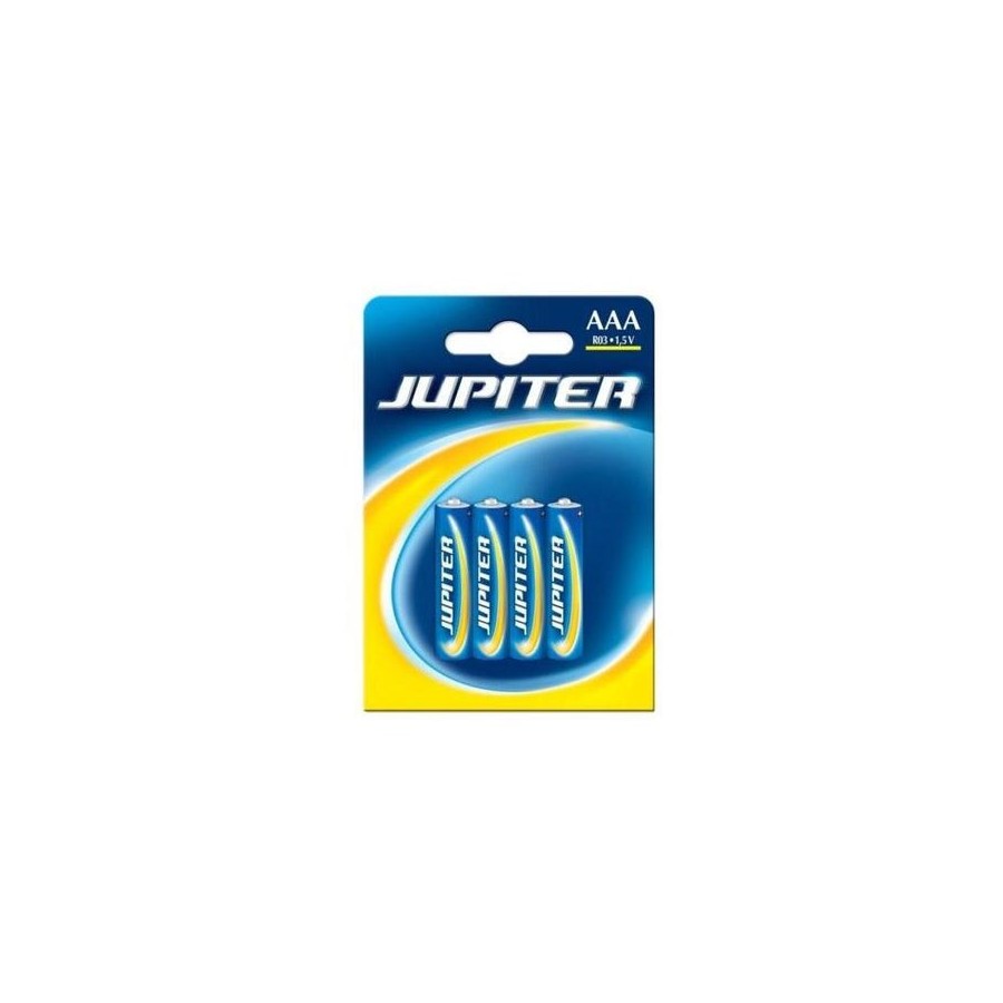 Jupiter pack de 4 pilas salinas r03 aaa - pilas salinas para aparatos de bajo consumo