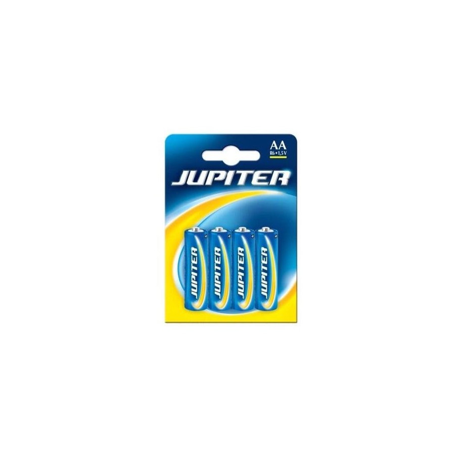 Jupiter pack de 4 pilas salinas r06 aa - pilas salinas para aparatos de bajo consumo