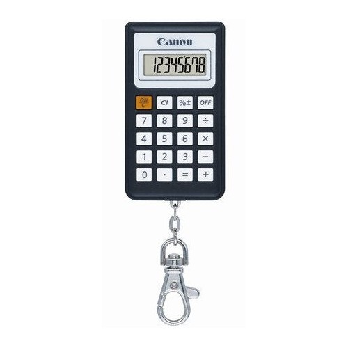 Calculadora canon kc-30 negra llavero metálico / 8 dígitos / apagado automático