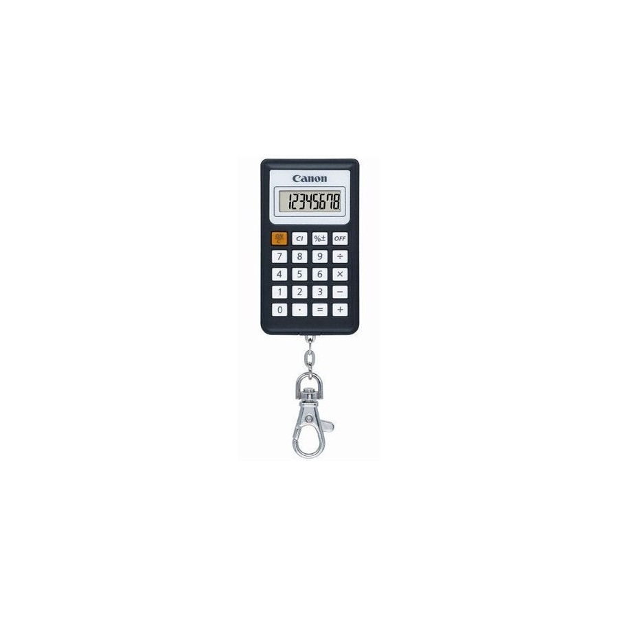 Calculadora canon kc-30 negra llavero metálico / 8 dígitos / apagado automático