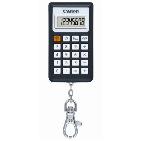 Calculadora canon kc-30 negra llavero metálico / 8 dígitos / apagado automático