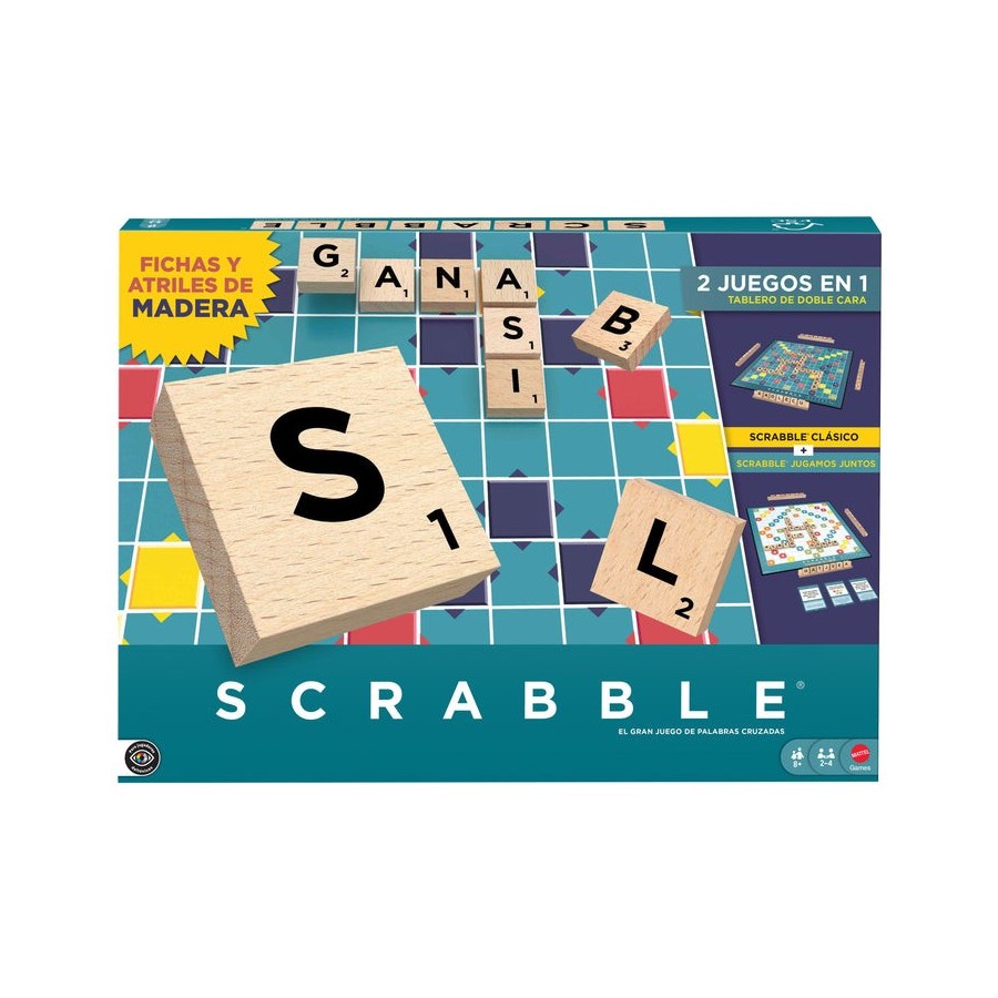 Juego mesa scrabble core wood español