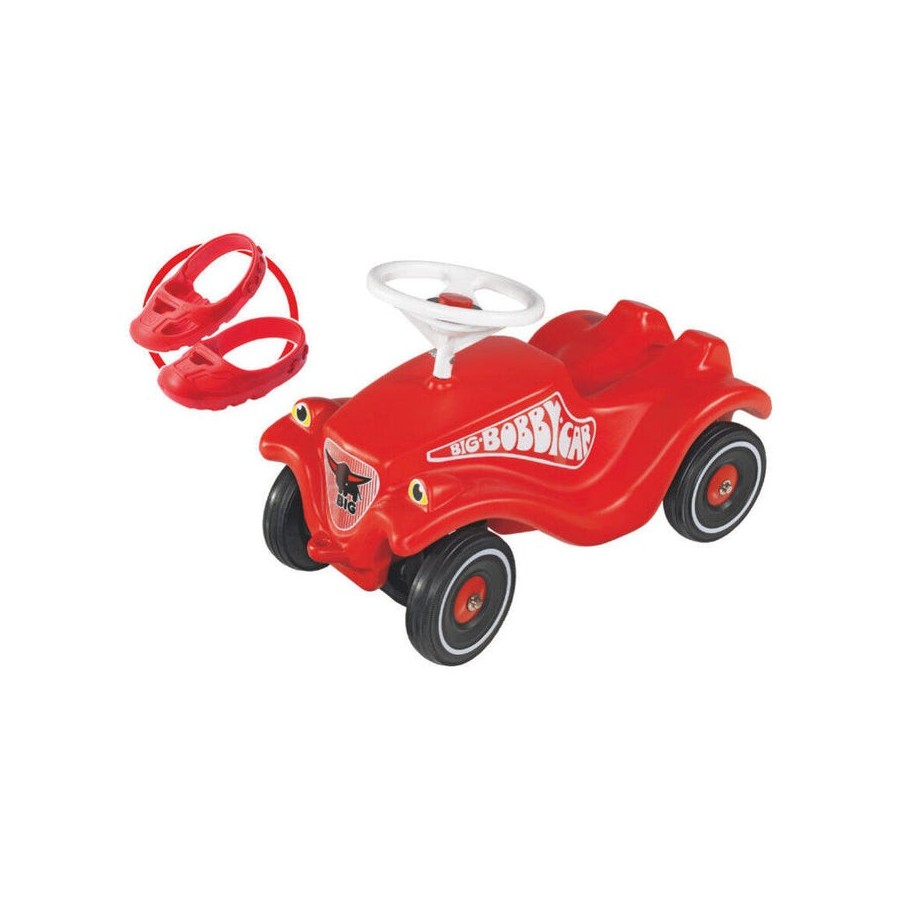 Big bobby car classic rojo con ruedas silenciosas y protector de zapatos