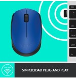 Logitech m171 ratón inalambrico azul 910-004640