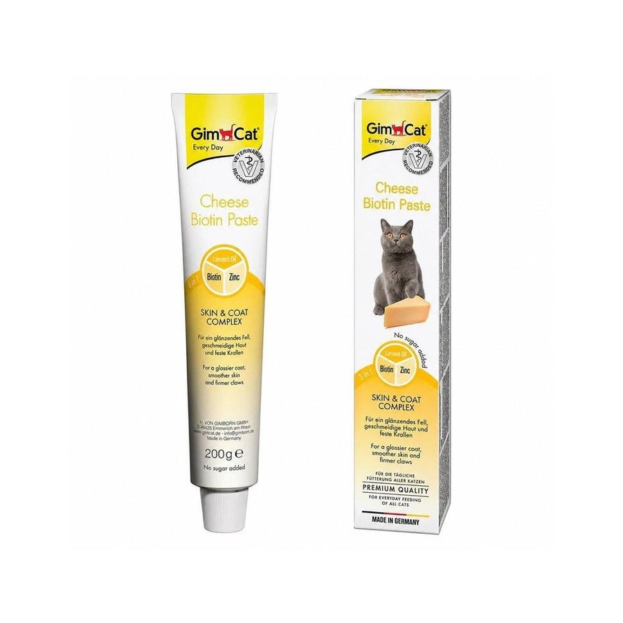 Gimcat cheese biotin paste - goma para gatos - 200g